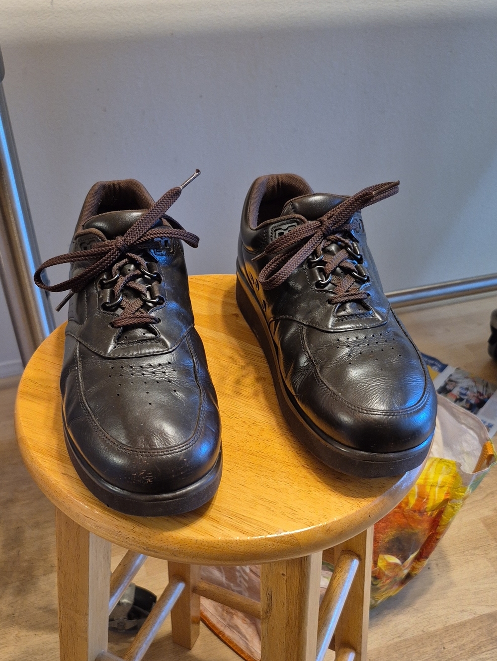 SAS Brown Leather Sneaker Shoes